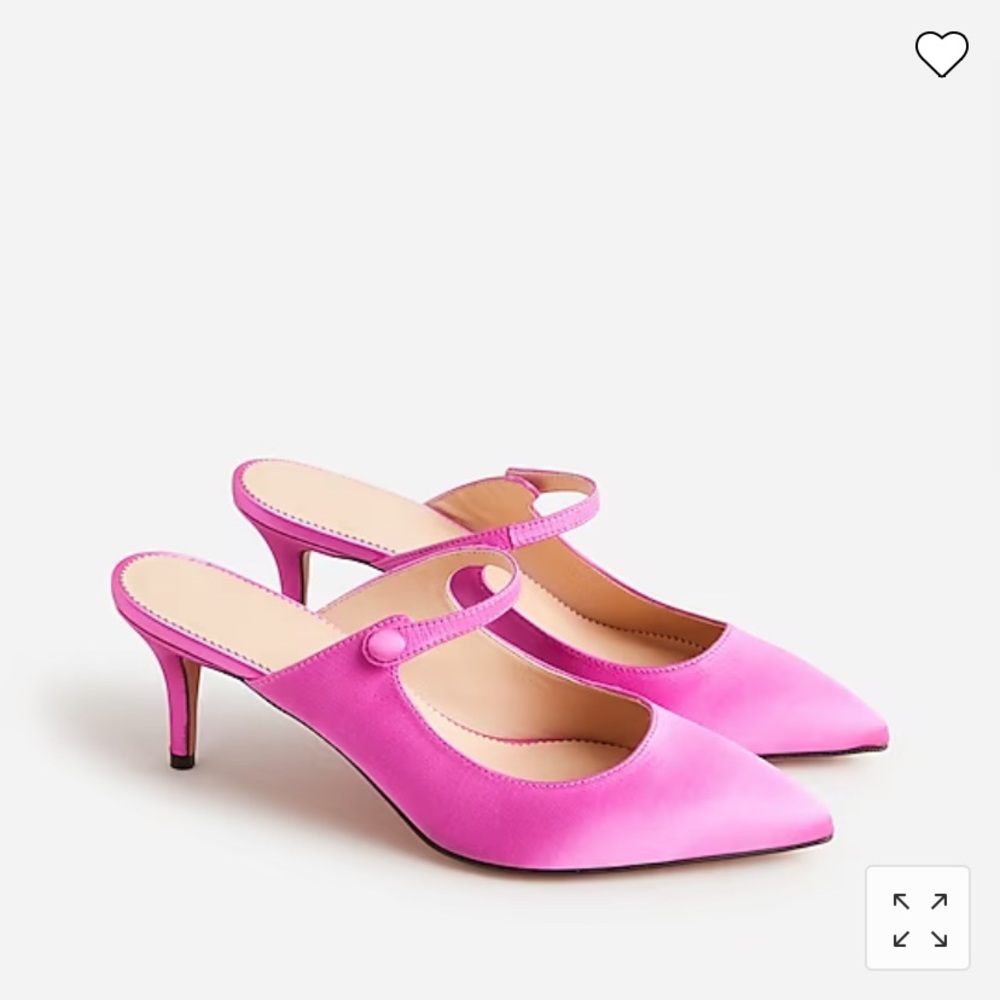 J Crew Colette mule heels in satin BM693